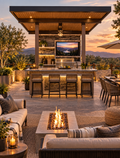 KoKoMo Baja Outdoor Kitchen with 12×12 Patio Cover
