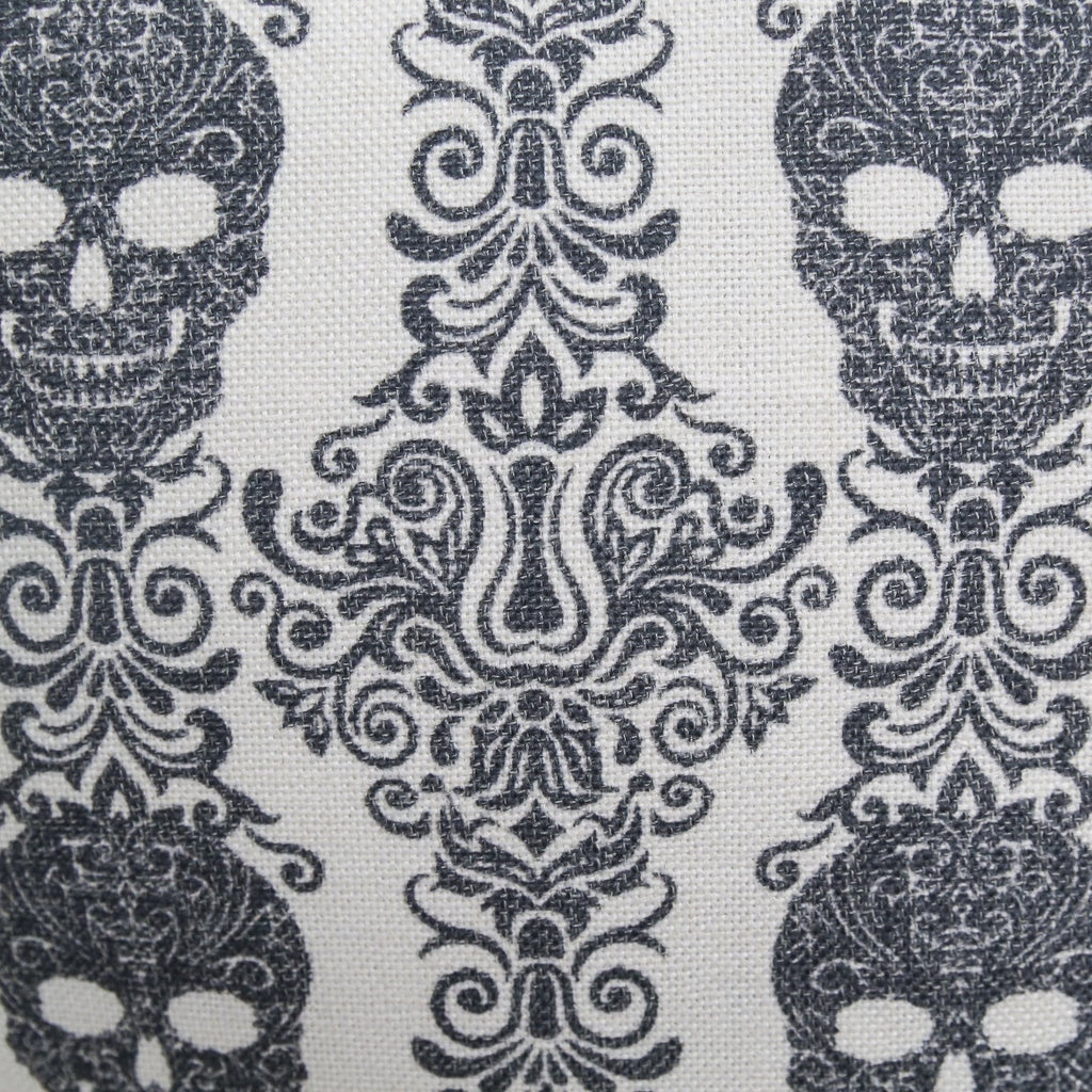 Gothic Damask Skull Throw Pillow – 20"
