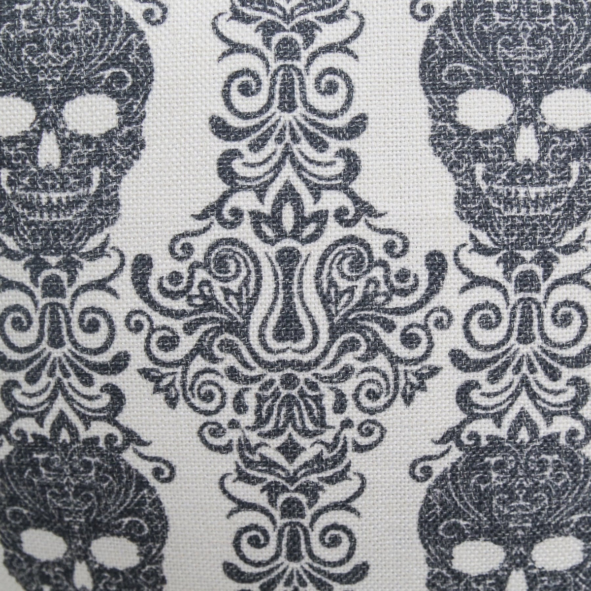 Gothic Damask Skull Throw Pillow – 20"