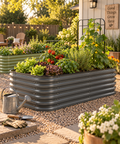 Gro-Rite "No Tools Needed" Premium Metal Raised Garden Bed Kit