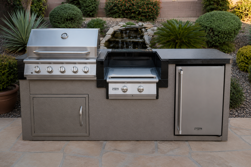 KoKoMo Outdoor Kitchen with Grill & Refrigerator