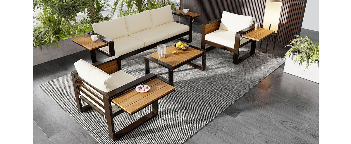 4-Piece Aluminum Outdoor Conversation Set