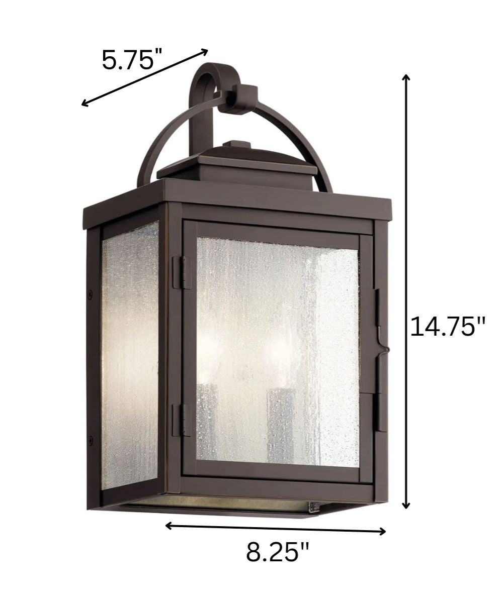 Carlson 15" 2-Light Outdoor Wall Lantern – Bronze