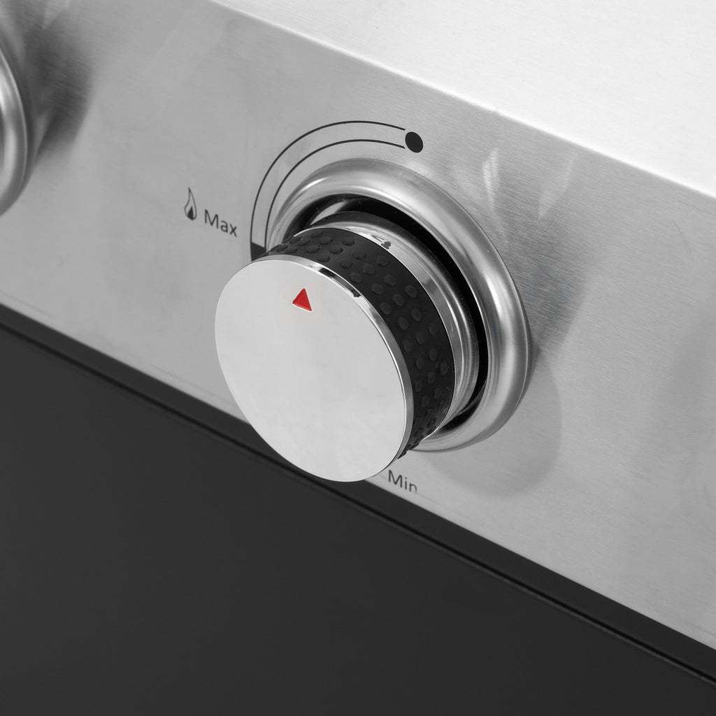 2+2 Gas Grill & Griddle Combo with Pizza Pan