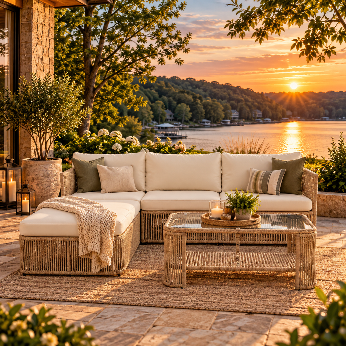 Modular PE Wicker Outdoor Sectional