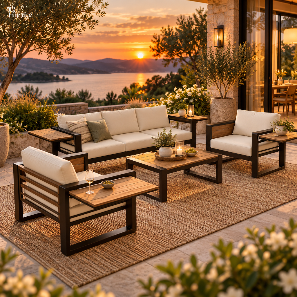 4-Piece Aluminum Outdoor Conversation Set