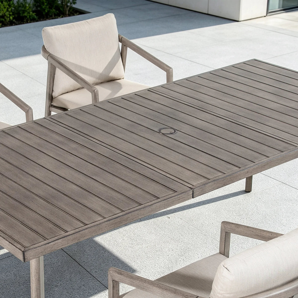 Amalfi Rectangular Aluminum Patio Dining Set with 6 Dining Chairs
