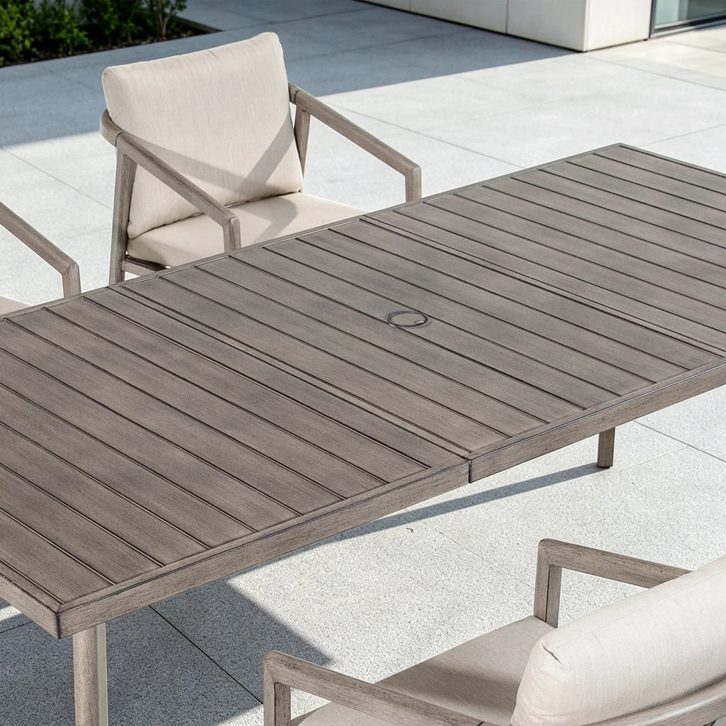Amalfi 9-Piece Rectangular Patio Dining Set with 8 Ergonomic Armchairs