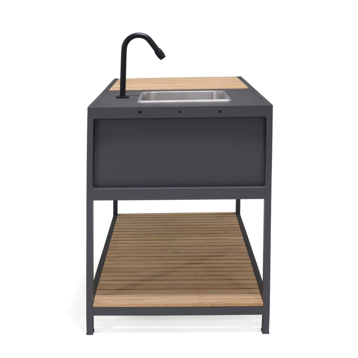 Outdoor Kitchen with Stainless Steel Sink