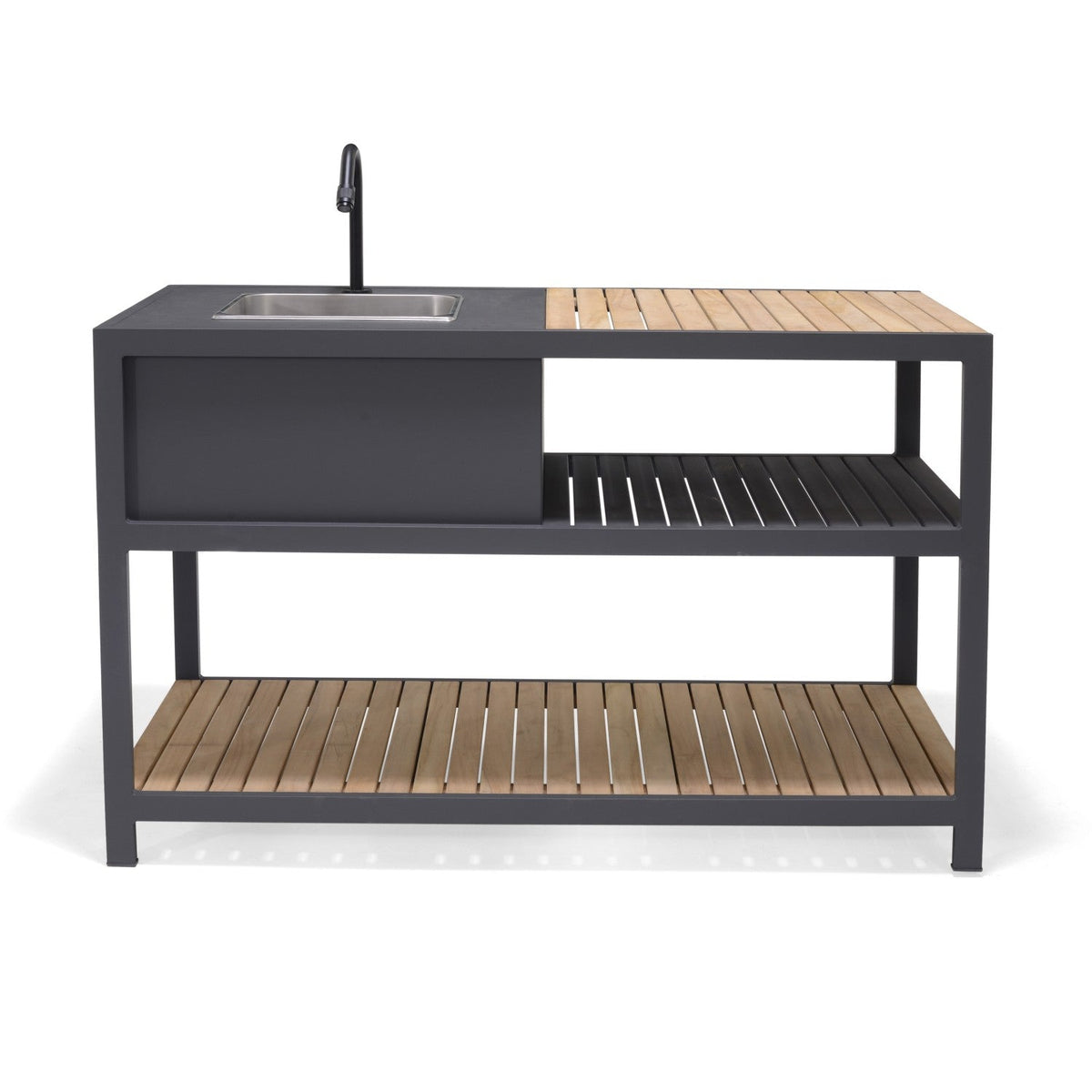 Outdoor Kitchen with Stainless Steel Sink