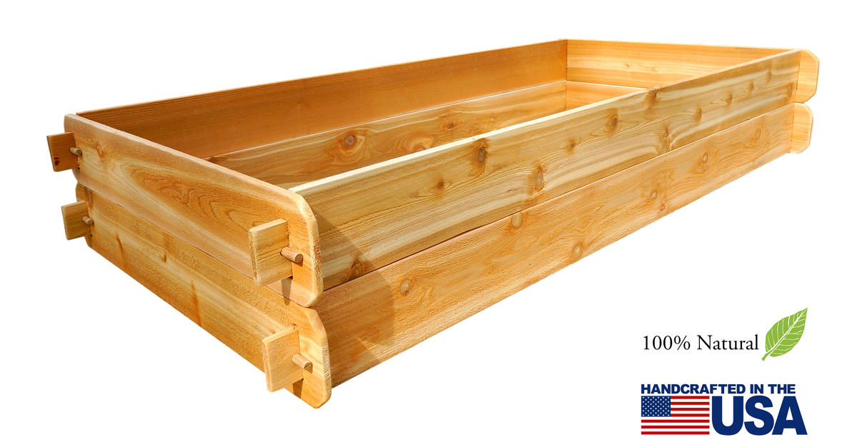 Double-Deep Cedar Raised Garden Bed Kit
