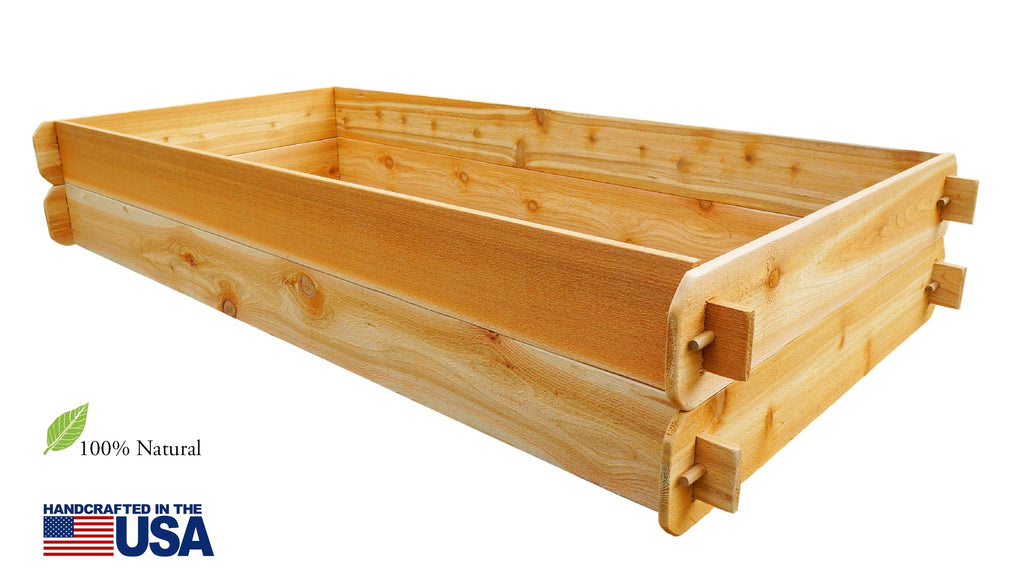 Double-Deep Cedar Raised Garden Bed Kit