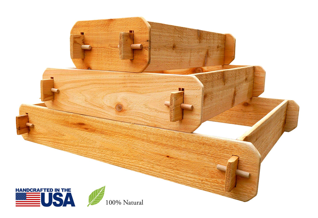 3-Tier Pyramid Cedar Raised Garden Bed