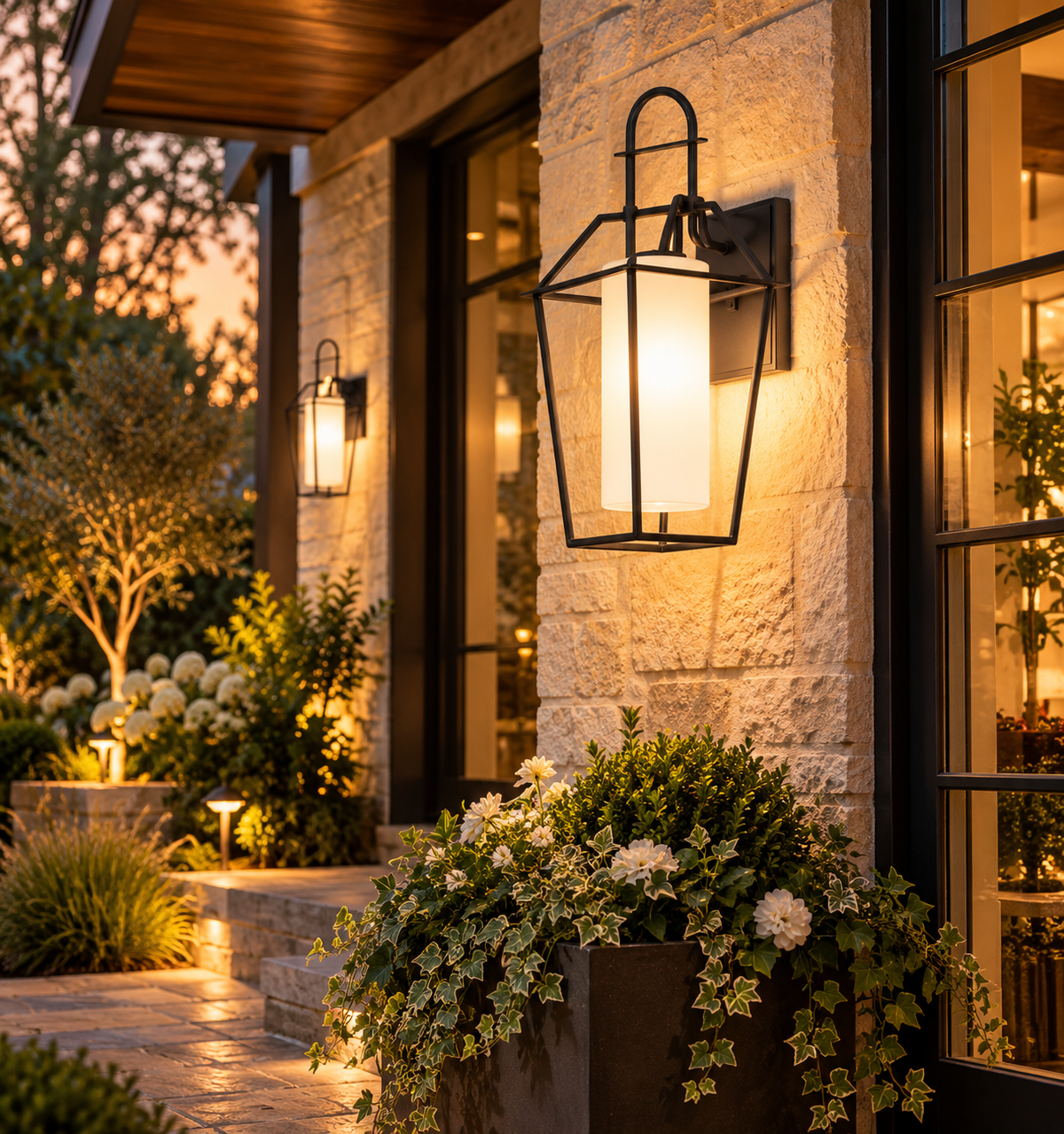 Chilton 22" Extra-Large Outdoor Wall Lantern – Textured Black
