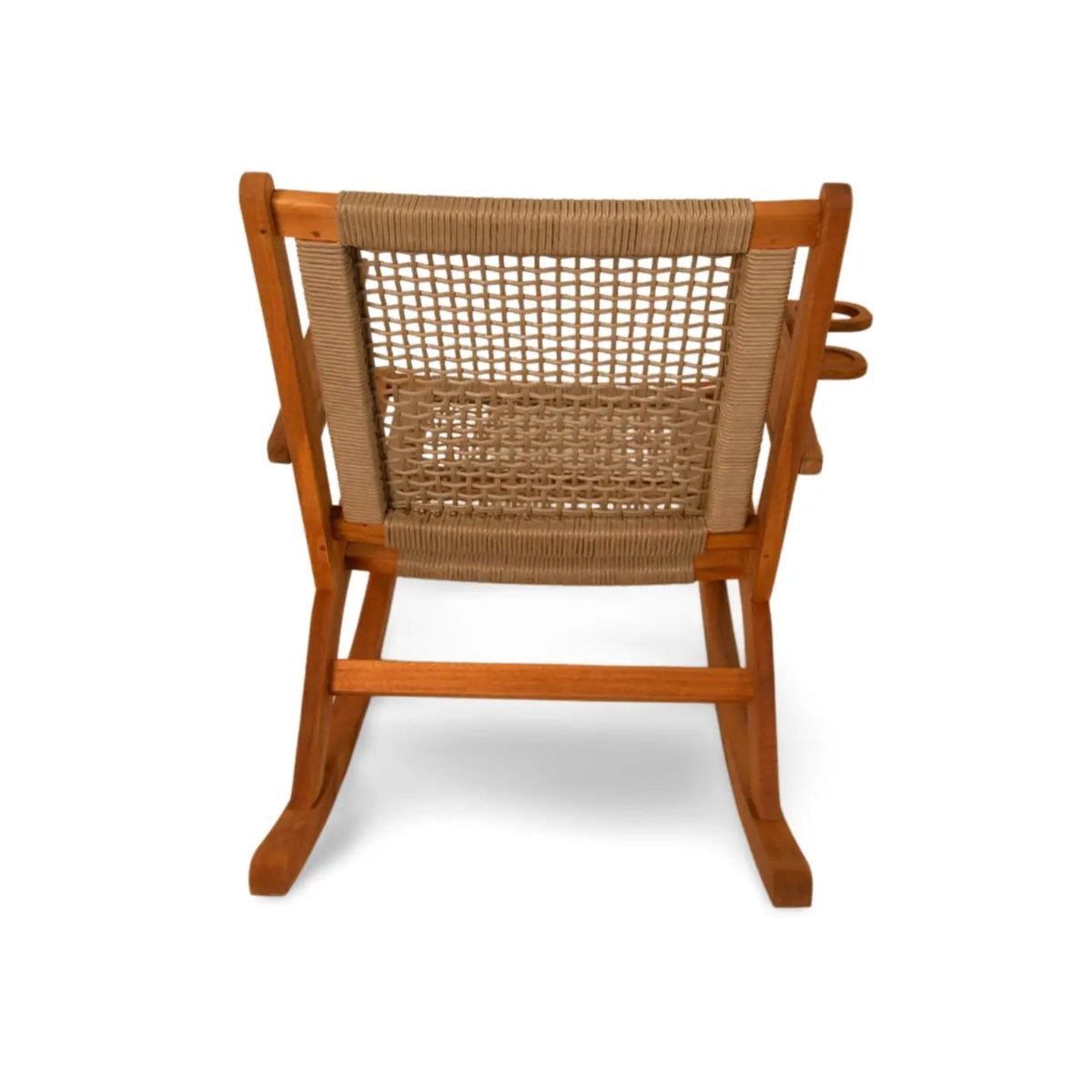 Outdoor Rocking Chair with Beverage Holder