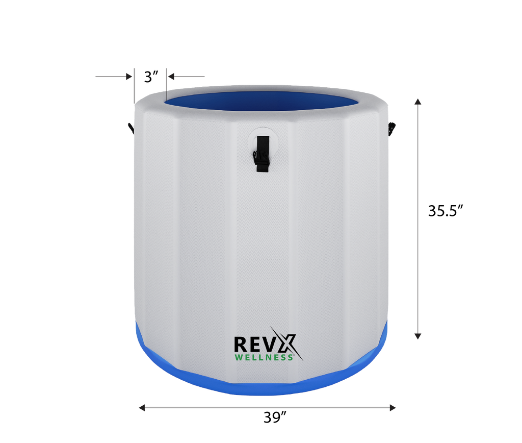 RevX Inflatable Cold Plunge Barrel with Steps