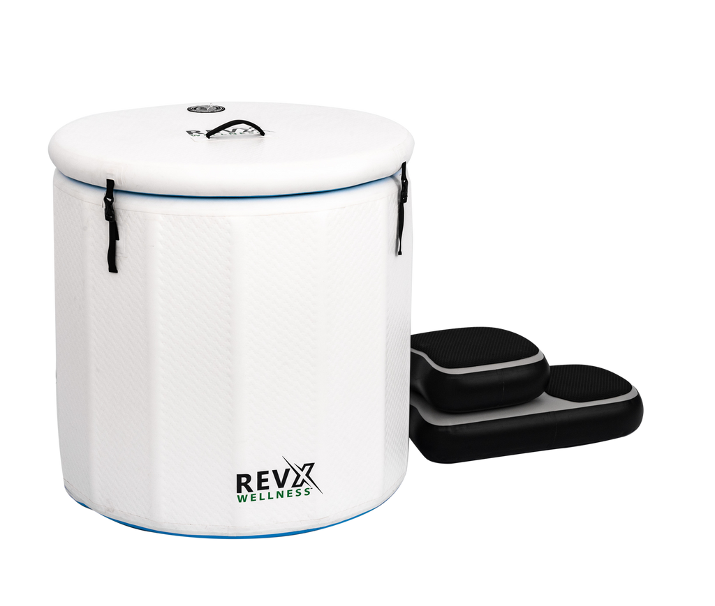 RevX Inflatable Cold Plunge Barrel with Steps