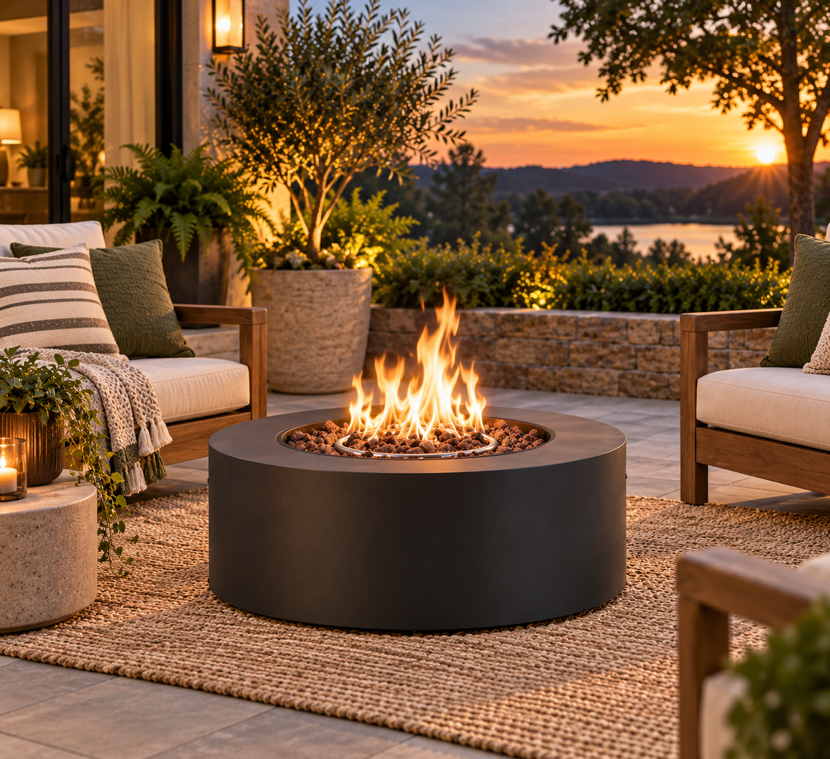 Round Iron Fire Pit