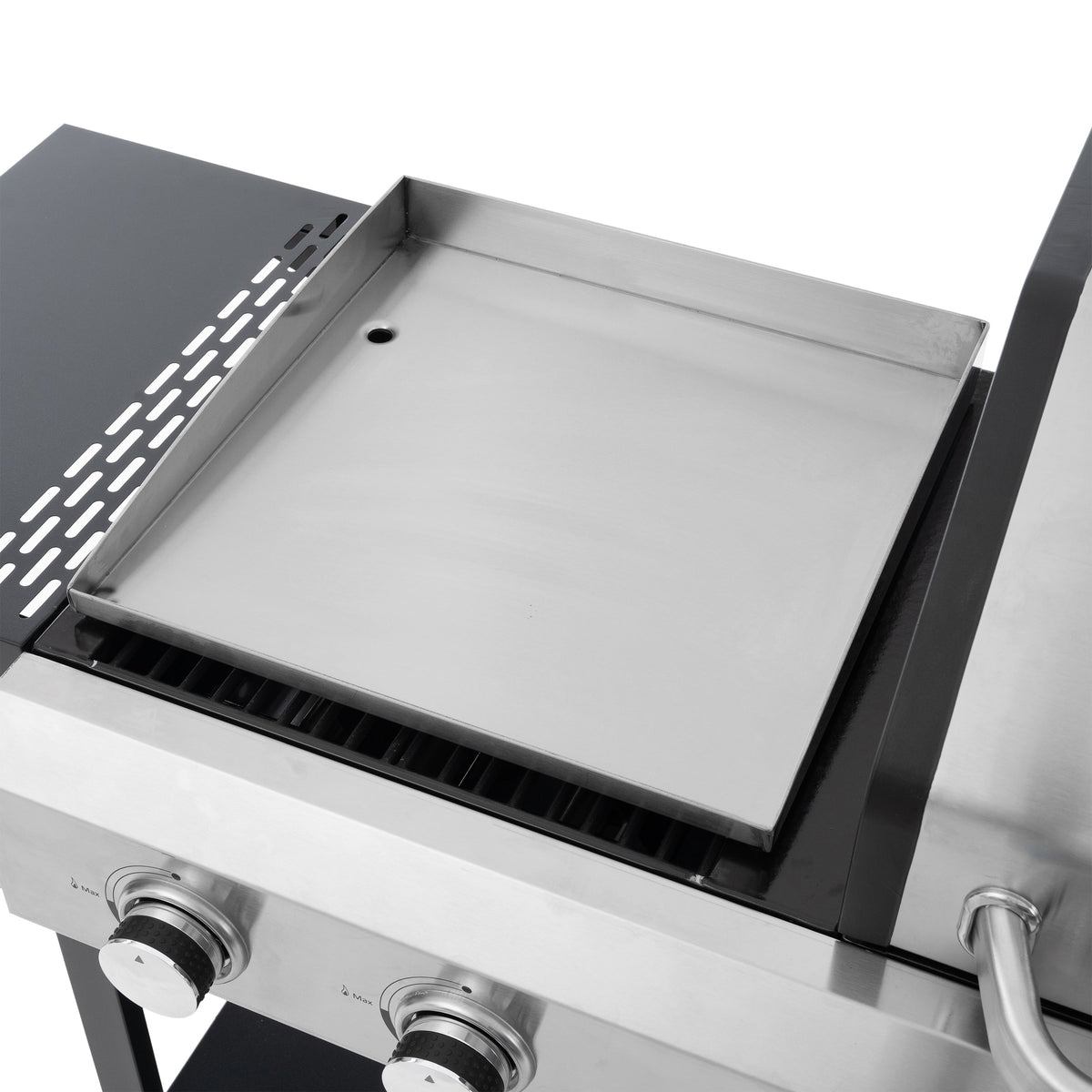2+2 Gas Grill & Griddle Combo with Pizza Pan