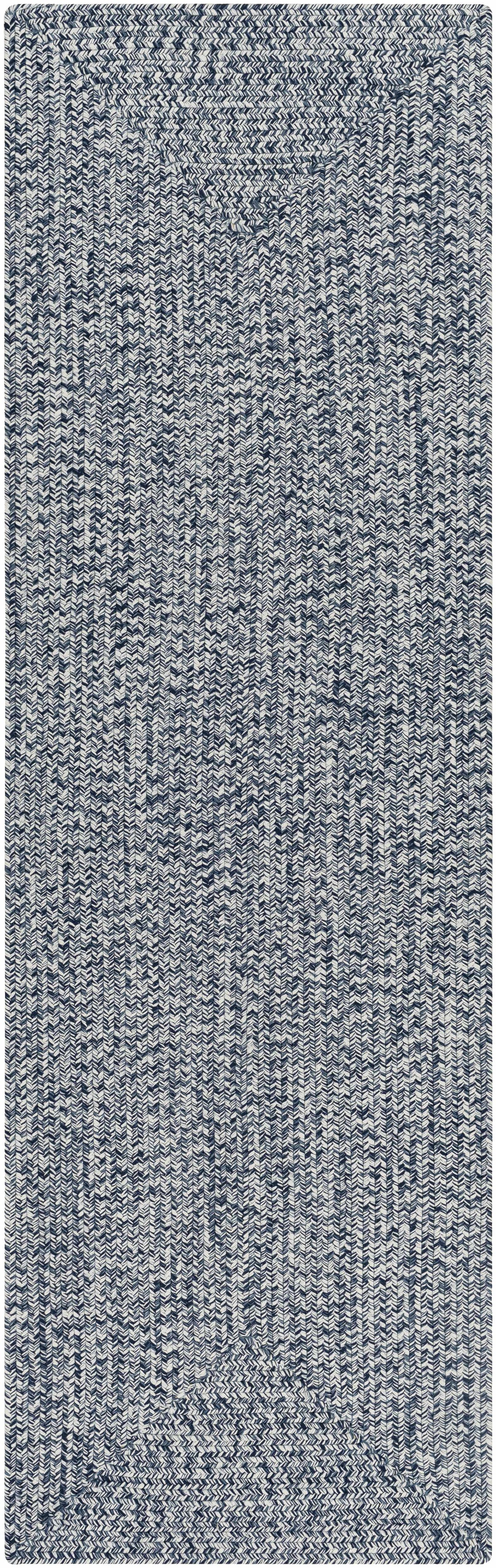Carbrook cream charcoal denim outdoor rug runner