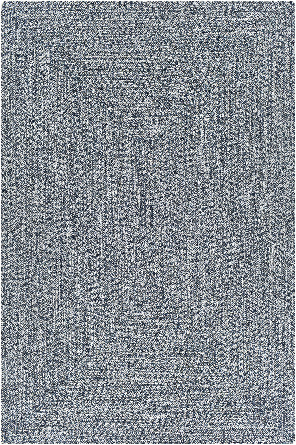 Carbrook cream charcoal denim rug front view