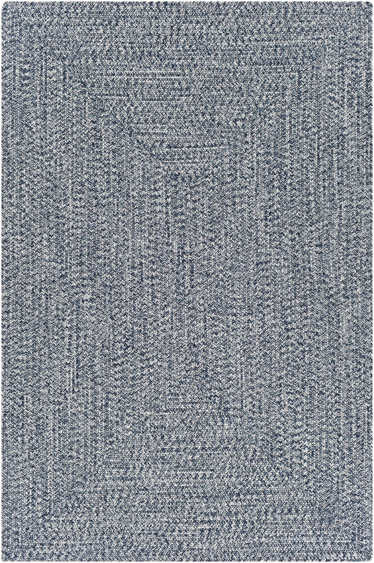 Carbrook cream charcoal denim rug front view