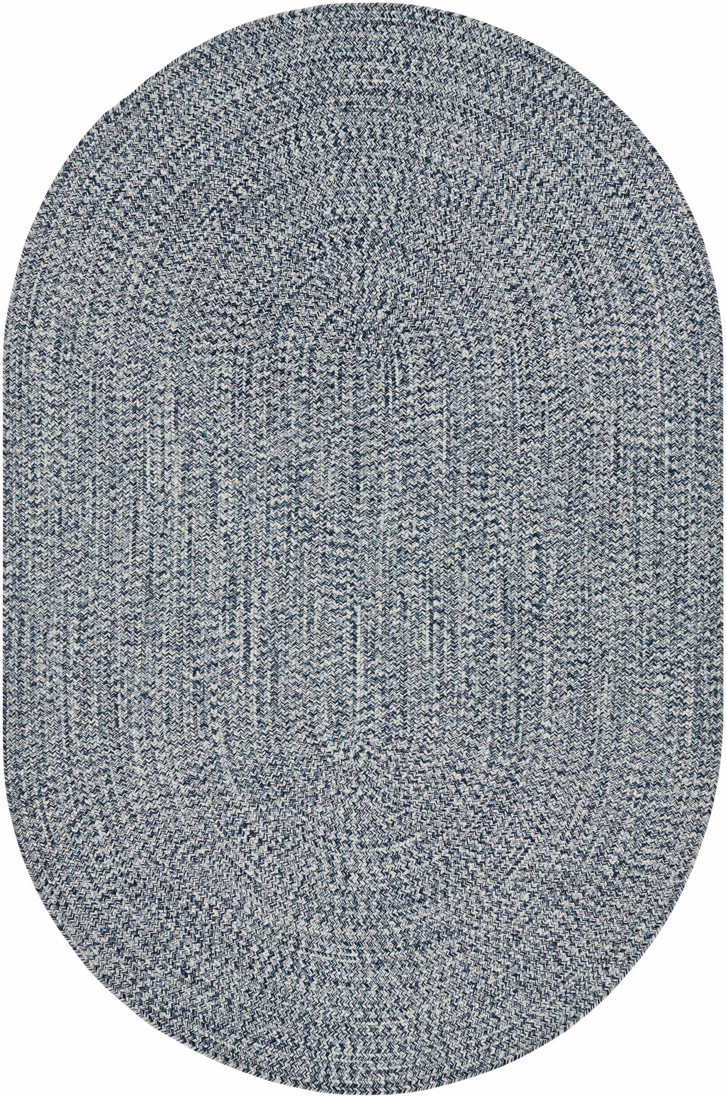 Carbrook blue faux jute rug oval view