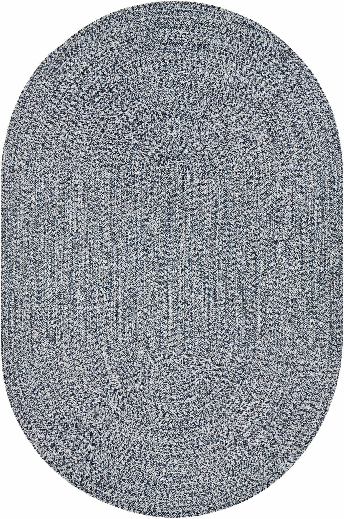 Carbrook blue faux jute rug oval view