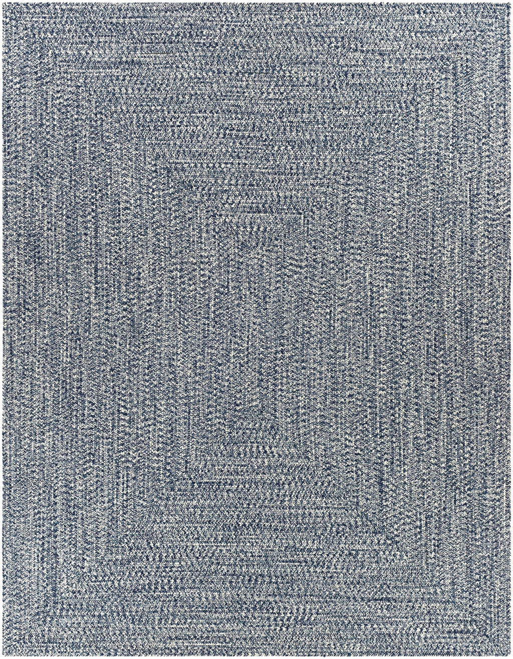 Carbrook cream charcoal and denim faux jute outdoor rug