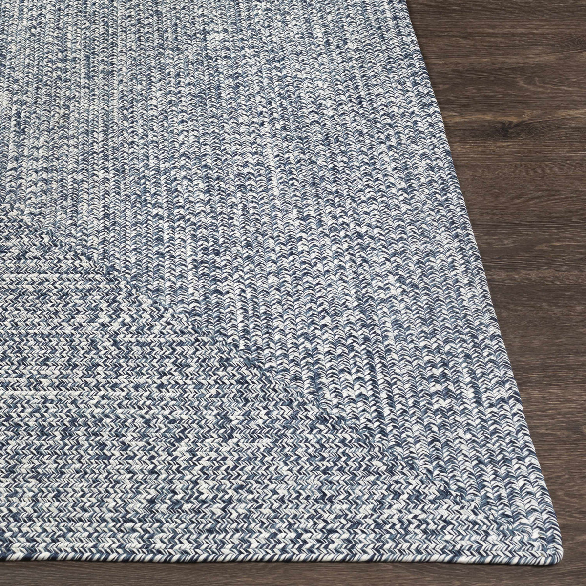 Carbrook cream charcoal denim outdoor rug front view