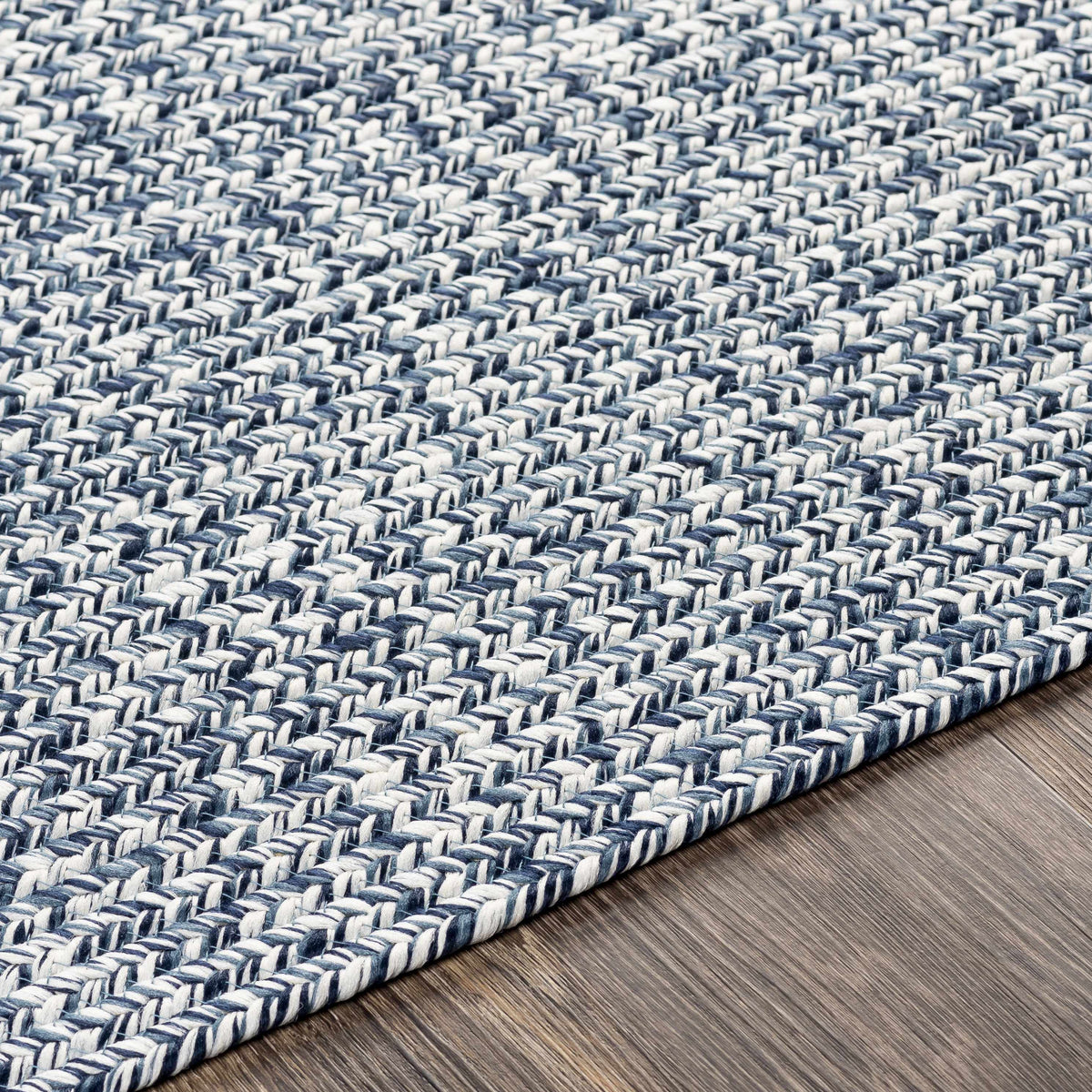 Close-up texture of Carbrook polypropylene faux jute rug