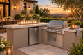 KoKoMo Outdoor Kitchen with Fire Feature