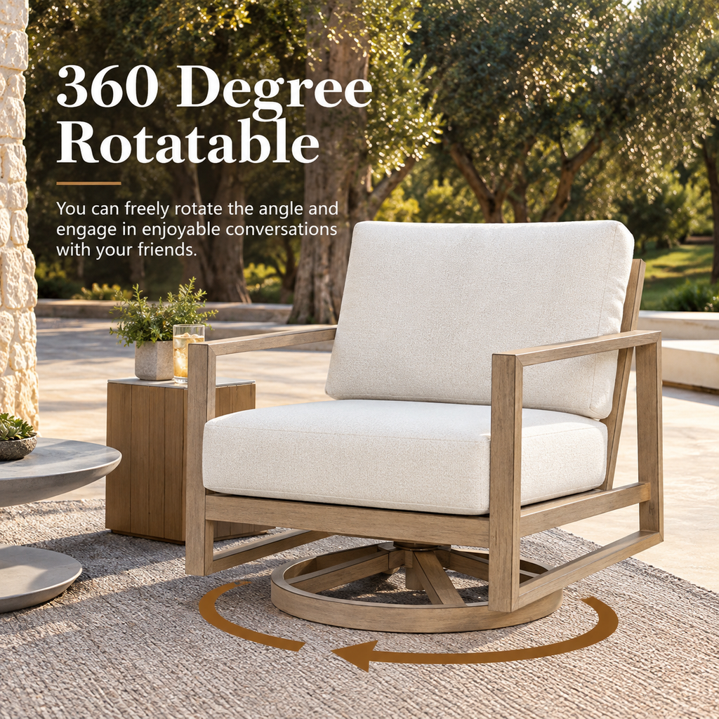 Hamarto 5-Piece Aluminum Outdoor Bistro Set with Ottoman