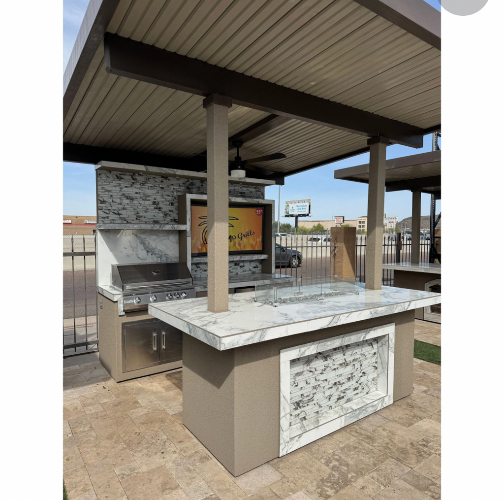 KoKoMo Baja Outdoor Kitchen with 12×12 Patio Cover