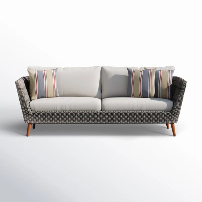 Eucalyptus & Wicker Outdoor Seating Set – 3- or 4-Piece