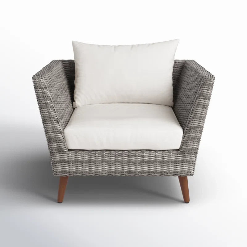 Eucalyptus & Wicker Outdoor Seating Set – 3- or 4-Piece