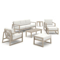 Hamarto 7 Pieces Aluminum Patio Lounge Seating Set With Ottoman
