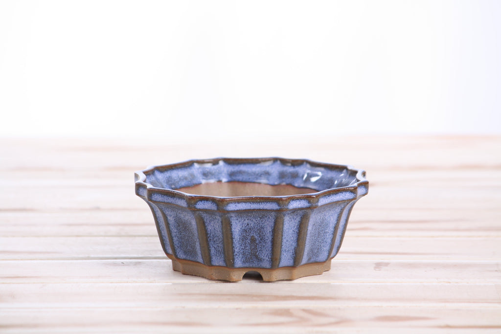 5-Inch Flower Design Ceramic Bonsai Pot