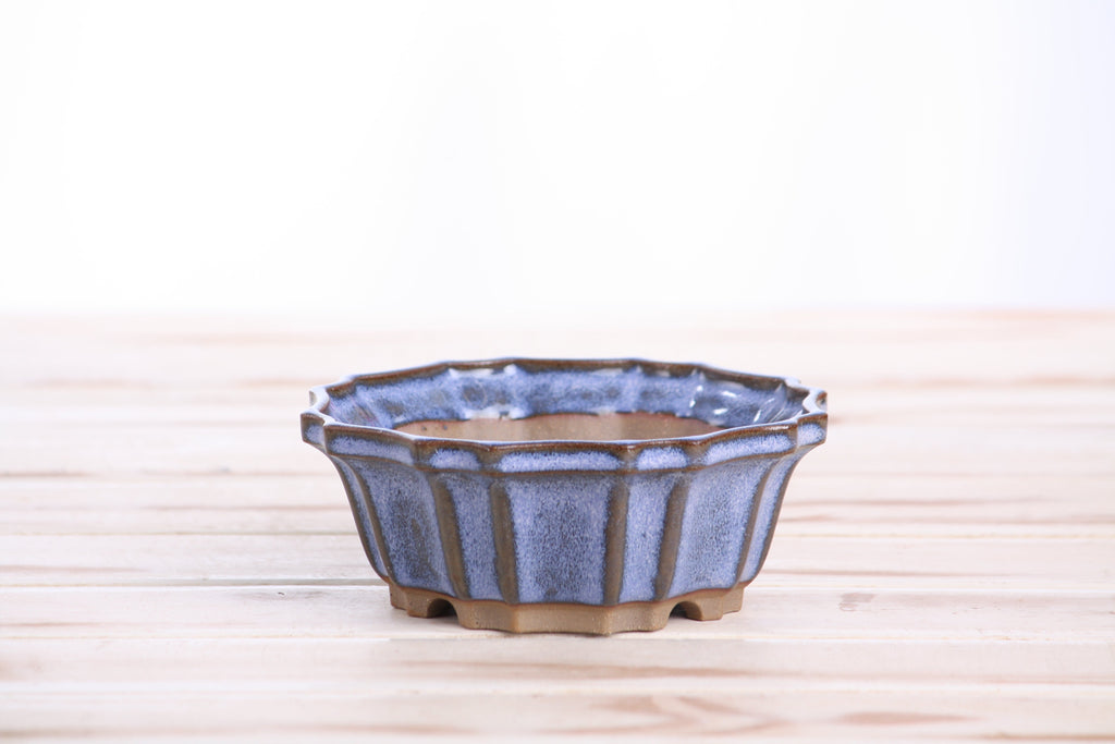 5-Inch Flower Design Ceramic Bonsai Pot