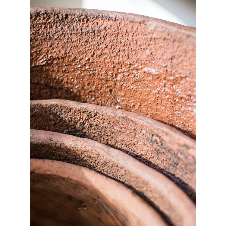 Terracotta Red Concrete Outdoor Planter