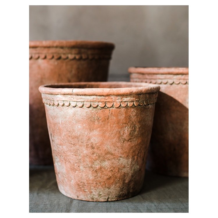 Terracotta Red Concrete Outdoor Planter