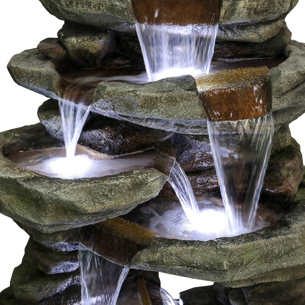 Large Rock Waterfall Outdoor Fountain – 60”