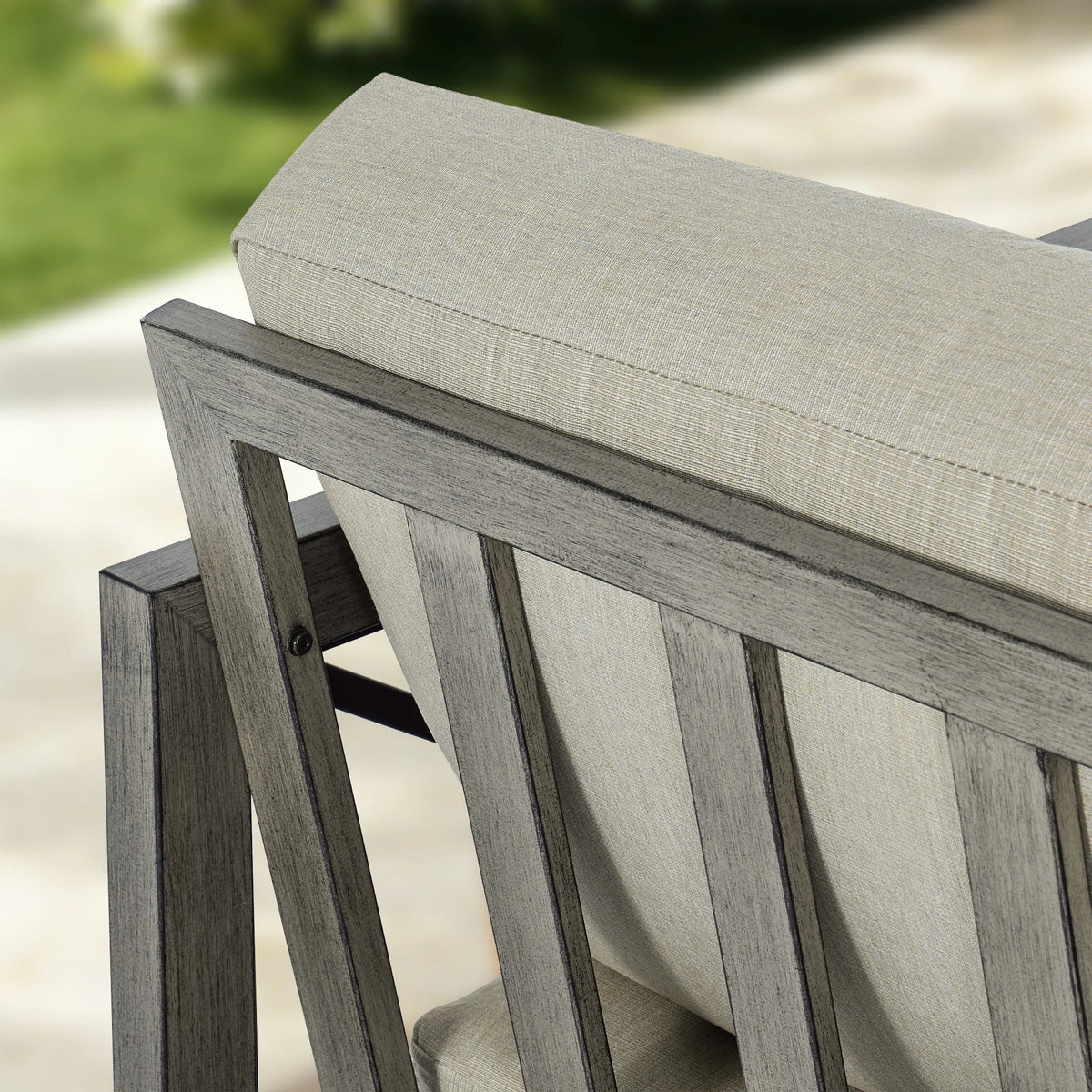Luxury 4-Piece Aluminum Patio Set with Sunbrella® Cushions & Fire Pit