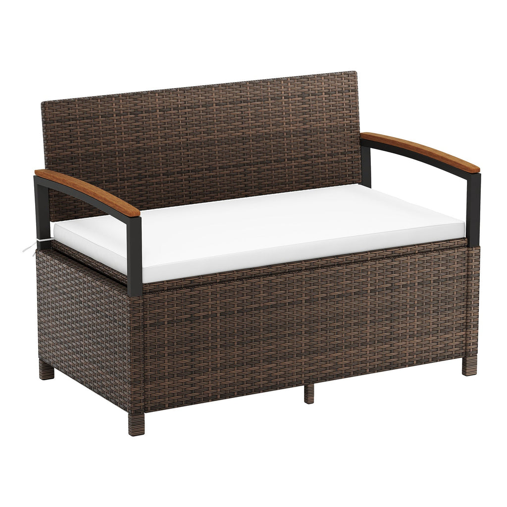 Outdoor Storage Bench with Cushion