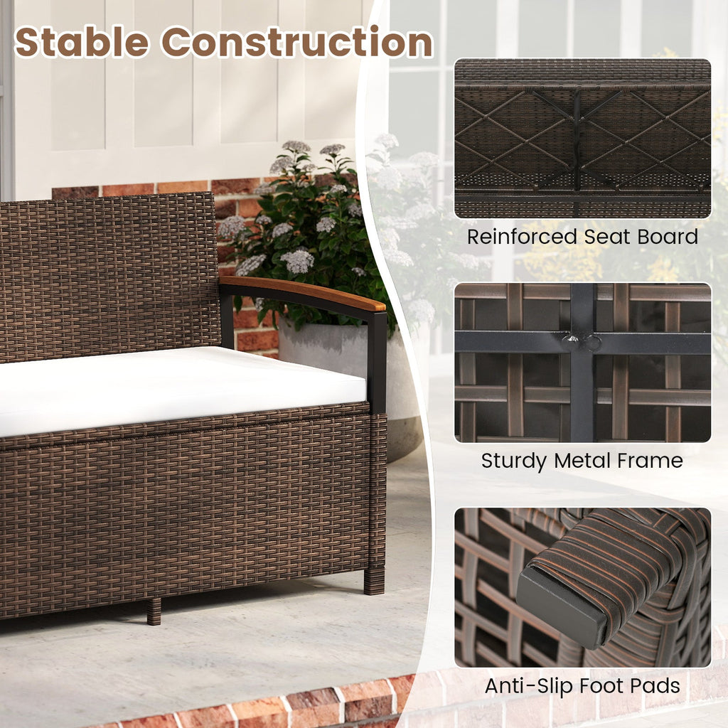 Outdoor Storage Bench with Cushion