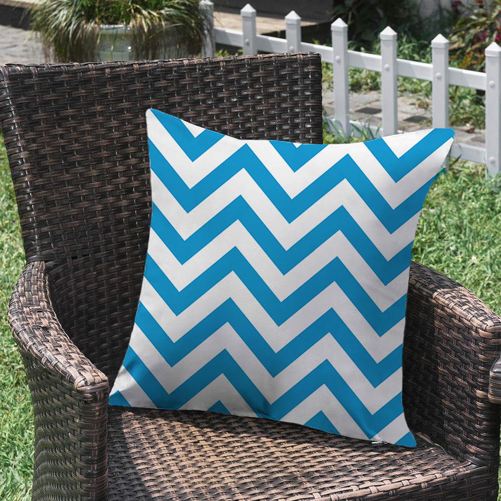 Striped & Wavy Outdoor Waterproof Throw Pillow with Insert