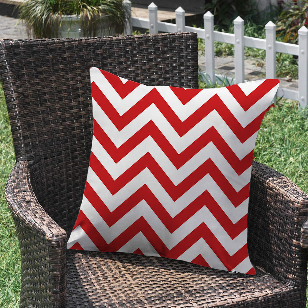 Striped & Wavy Outdoor Waterproof Throw Pillow with Insert