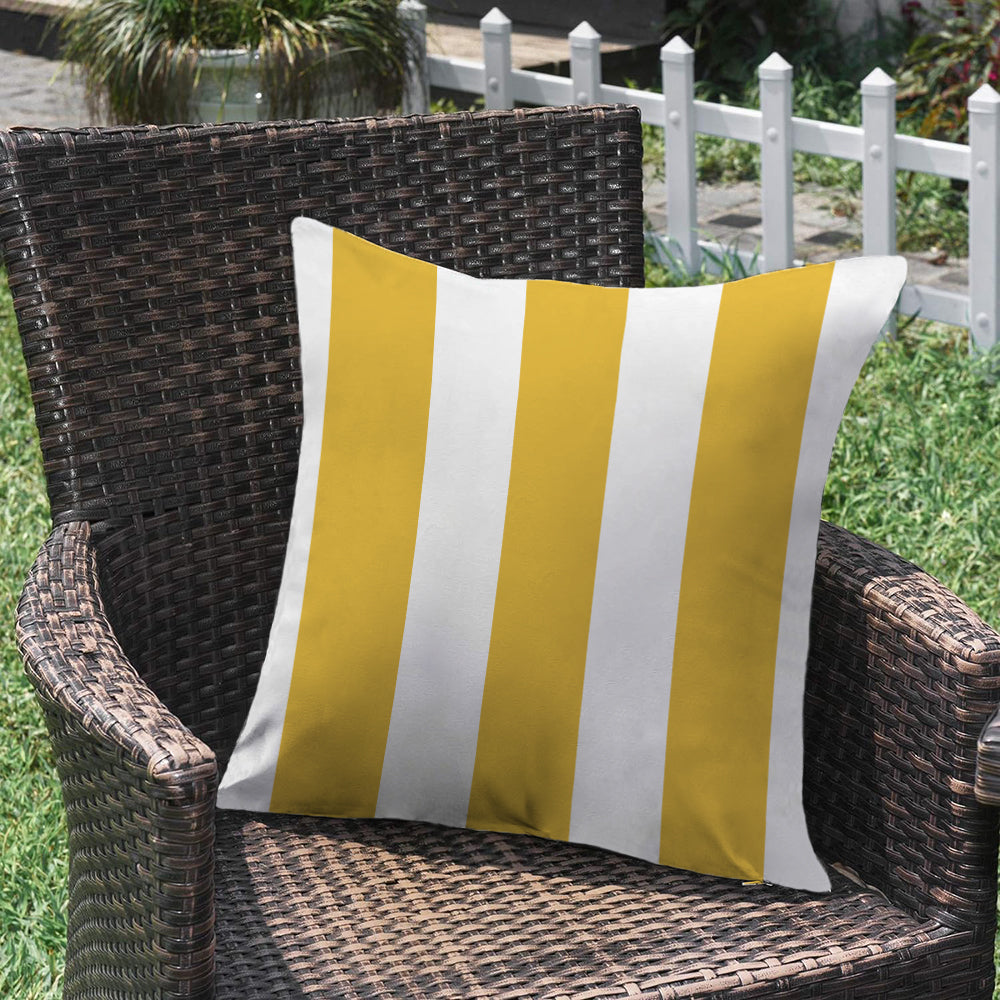 Striped & Wavy Outdoor Waterproof Throw Pillow with Insert