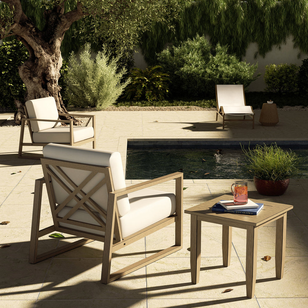 Hamarto Patio 2 Lounge Chair and 2 Ottoman With Side Table