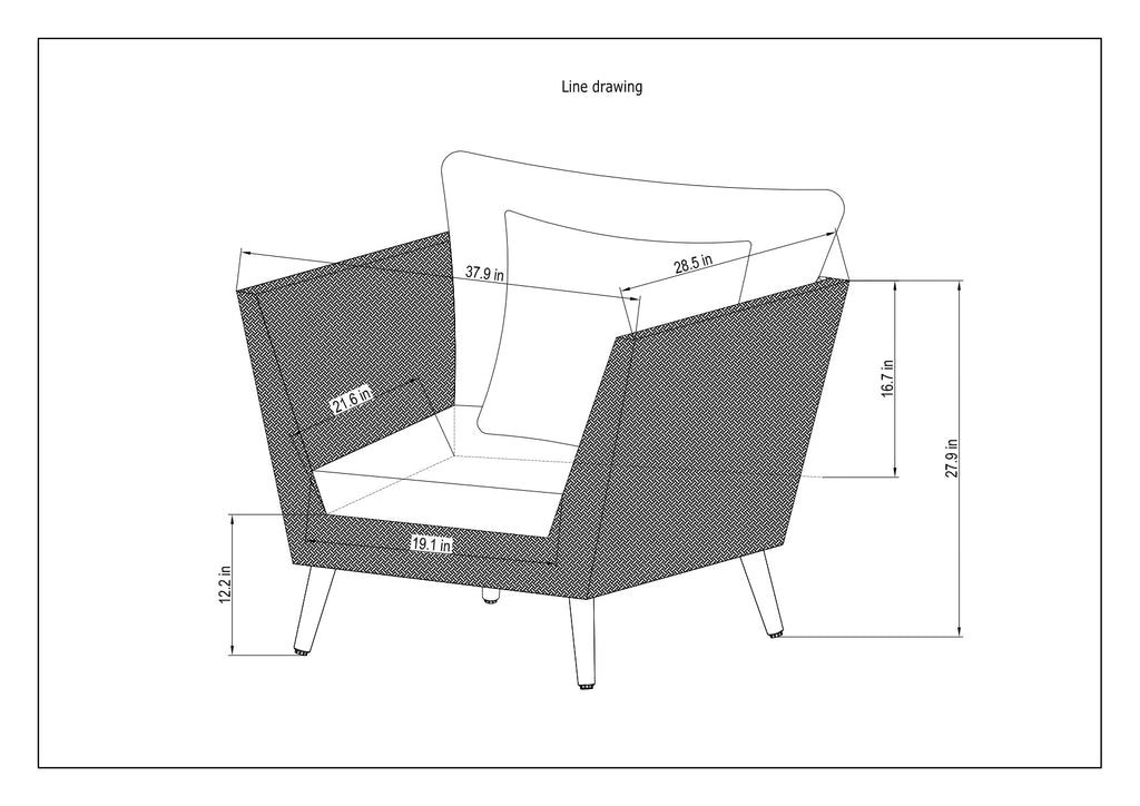 Eucalyptus & Wicker Outdoor Seating Set – 3- or 4-Piece